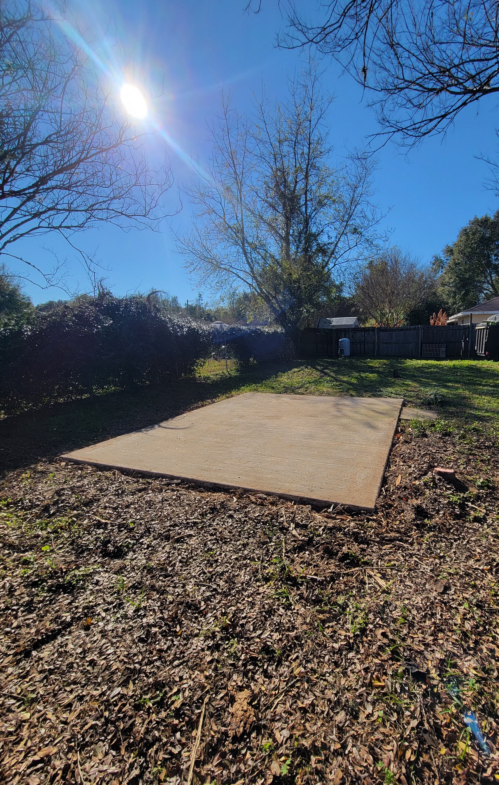 Shed completely removed and area clean.